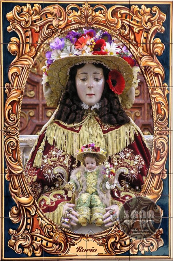 Azulejo Virgen del Rocío paloma