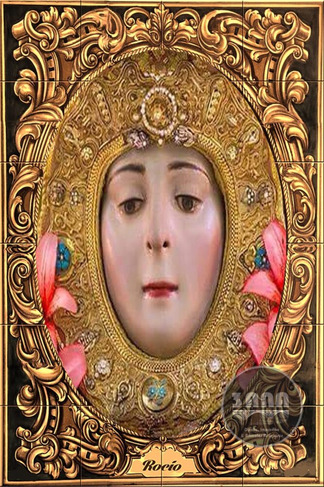 Azulejo Virgen del Rocío llamativo
