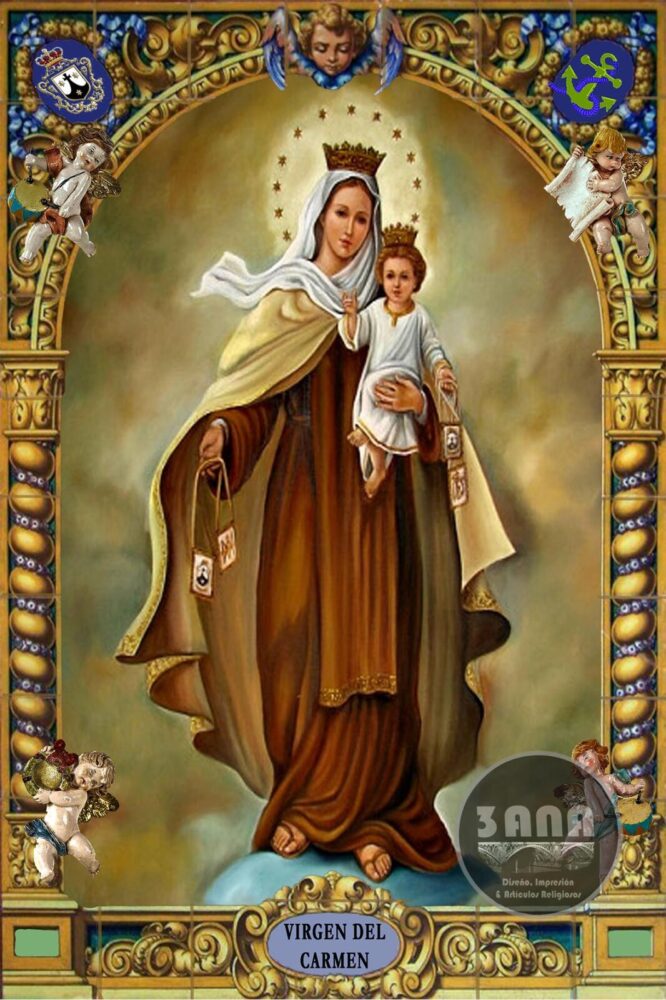 Azulejo virgen del Carmen