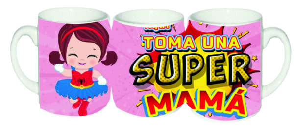 taza dia de la madre super mama