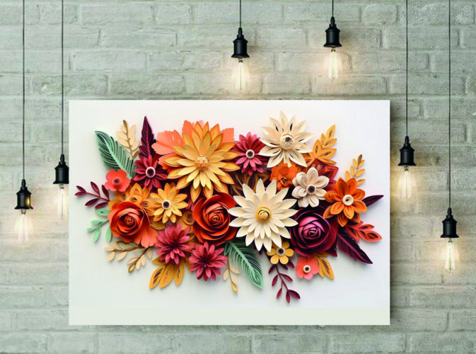 Lienzo flores artístico