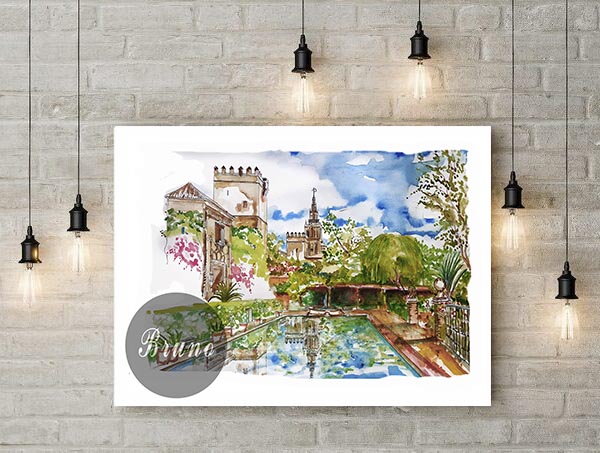 Lienzo reales alcázares color