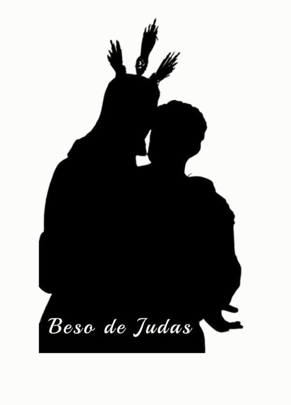 Camiseta beso de judas silueta