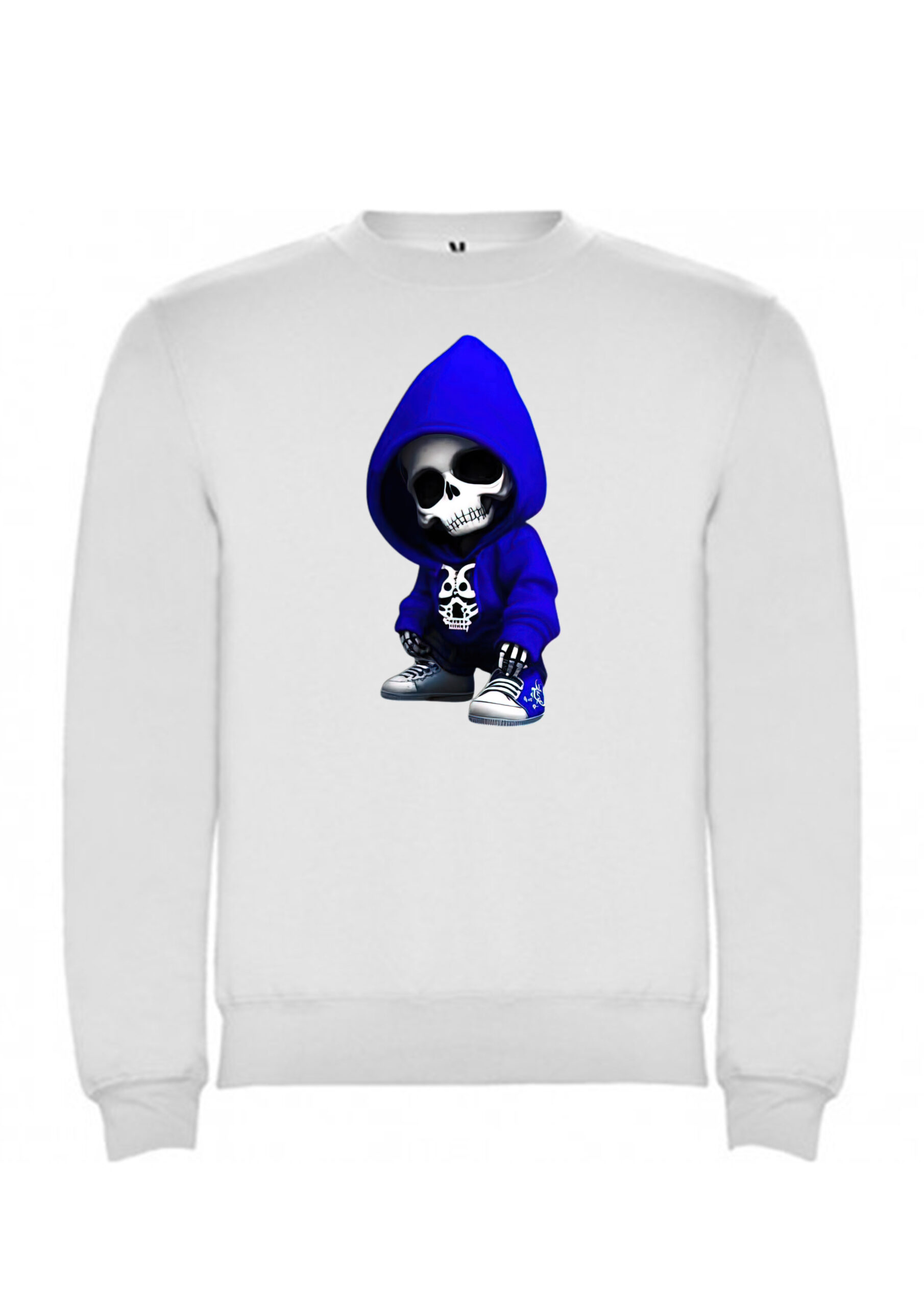Sudadera calavera azul
