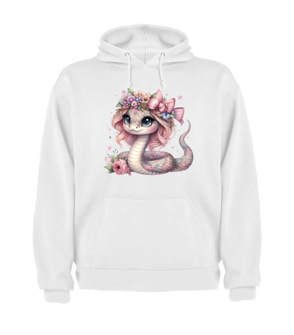 Sudadera capucha serpiente rosa