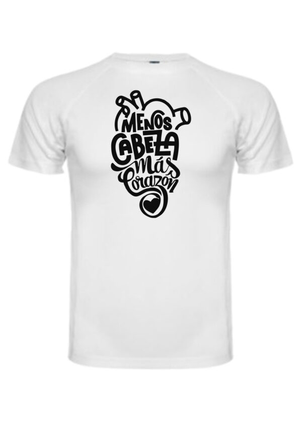 Camiseta menos cabeza mas corazón